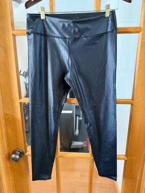 BECCA Black Faux Leather Leggings